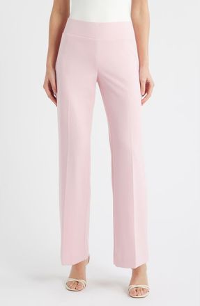 Anne Klein High Waist Pull-On Wide Leg Pants in Rose Water at Nordstrom, Size X-Large