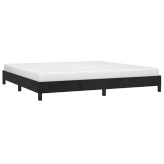 vidaXL Estructura Cama Sin Colch&oacute;n Terciopelo Negro 200x200 Cm Vidaxl