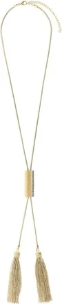 Balmain Collar Largo de Borlas de Lat&oacute;n - Accessories - Mujer - Amarillo - ONE SIZE