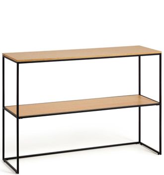 K Home Design Konsolentisch Xoanny 120 x 80 cm, Eiche Natur/Schwarz