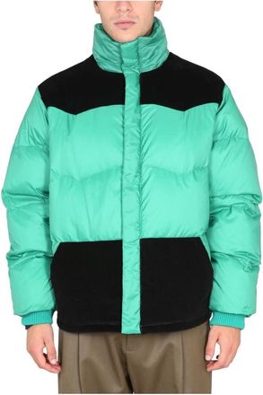 Marni Piumino Bicolore con Logo - Heren - Winterjassen - Groen - L - Jassen
