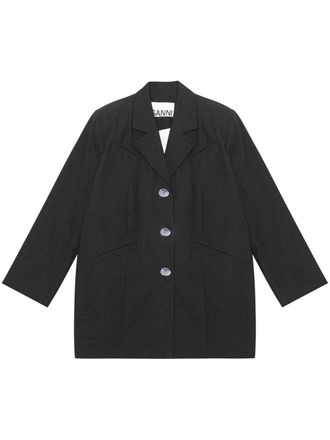 Ganni Blazer sartoriale - Nero