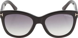 Tom Ford Wallace Smoke Gradient Cat Eye Ladies Sunglasses FT0870 01B 54