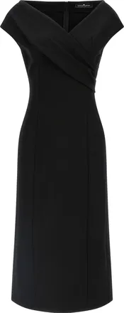 Ermanno Scervino Black Viscose Midi Womens Dress