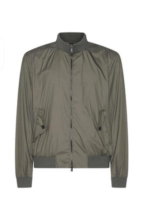 Add Multicolor Nylon Zip-Up Bomber Jacket