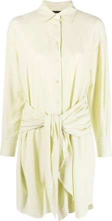 Maje tie-waist shirt dress - women - Fabric - 42 - Green