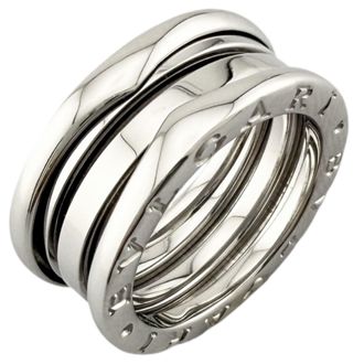 Bulgari B.Zero1 Silver White Gold (18K) Band Ring (Pre-Owned)
