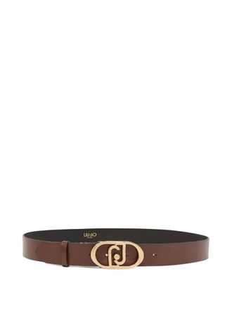 Liu Jo LaPuffy logo-plaque leather belt - women - Calf Leather - One Size - Brown