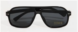 Fame Accessories Mens Plastic Aviator Frame Sunglasses In Black