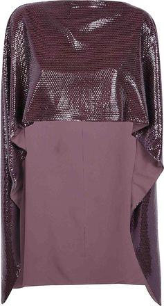 Alberta Ferretti Paillettes Su Jersey Cape