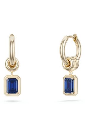 Spinelli Kilcollin Zahra Sapphire Drop Huggie Hoop Earrings in Yellow Gold/Blue at Nordstrom