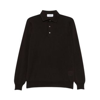 Lardini Polo Kenedy - Heren - Tops - Bruin - Maat: S Wol