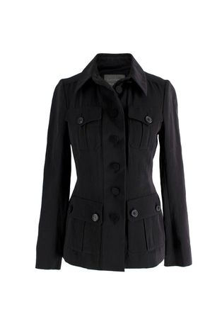 Lanvin Black Single Breasted Wool Blend Jacket Size XS