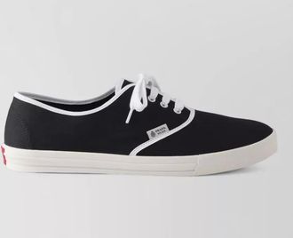 Prada lace up sneakers contrast trim rubber sole