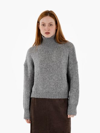 Roberto Collina Maglione in lana a collo alto grigio