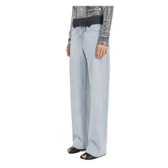 Maison Margiela Straight Jeans, female, Blue, Size: W27 Straight-leg Jeans