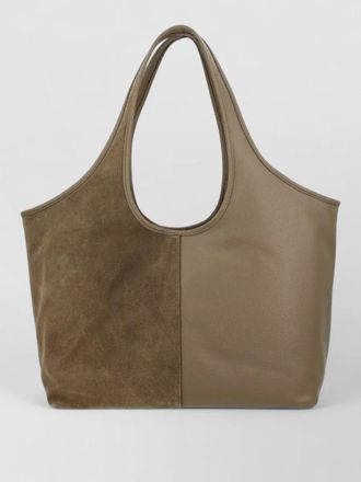 Michael Kors tote bag dual handles suede panel