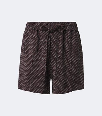 Saint Laurent Cassandre printed silk shorts