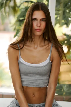 Alo Alosoft Finesse Cami Tank Top in Vintage Athletic Heather, Size: Medium