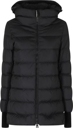 Herno Black Hooded Double-Slider Zip Polyamide Down Jacket