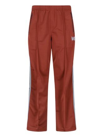 Needles Red Wide-Leg Butterfly Embroidered Track Pants