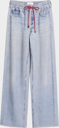 Rag & Bone rb Miramar Terry Drawstring Wide-Leg Jeans