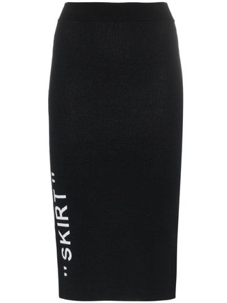 Off-white Gonna a matita con vita alta - Nero