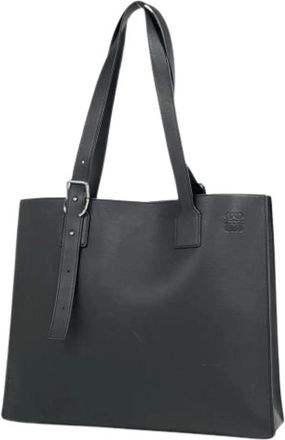 Loewe Pre-owned Tote Bag - Dames - Vintage Shopper - Zwart - ONE Size - Leer - Vintage