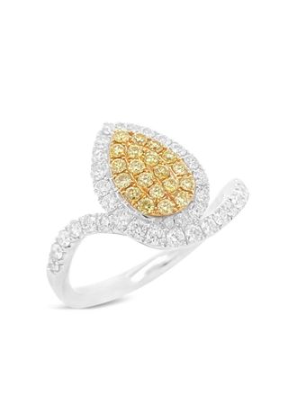 HYT Jewelry 18K gold and platinum yellow and white diamond ring