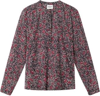 Isabel Marant Maria Cotton Voile Floral Print Blouse