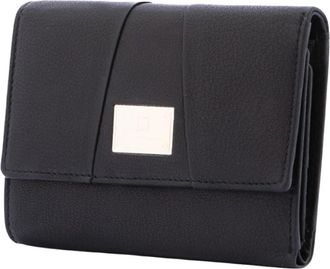 Laura Biagiotti Compacte Portemonnee - Dames - Portefeuilles - Zwart - ONE Size - Leer - Accessoires