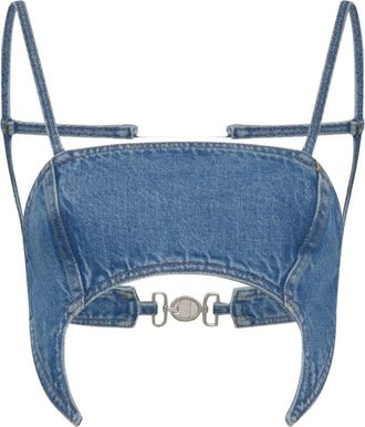 Marine Serre Womens blue Bra Top