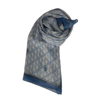 Borbonese Blue Silk Women Womens Scarf