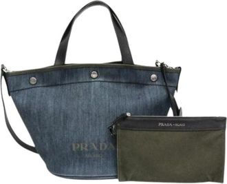 Prada Pre-owned 1Bg 244 Shoulder Tote - Pre-owned - Mujer - Azul - ONE SIZE