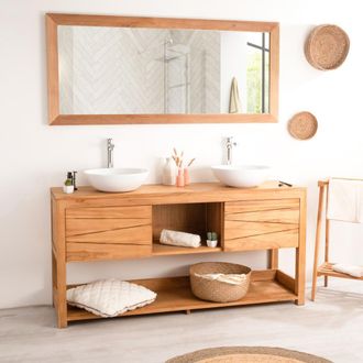 Wanda Collection Mueble Doble Para Lavabo De Teca Cosy 160 Cm