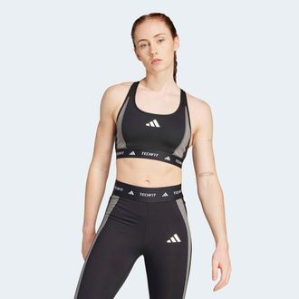 adidas Sport-BH ADIDAS PERFORMANCE TF MS CB BRA, Damen, Gr. L, Cup C/D, schwarz (schwarz, grau four), Obermaterial: 73% Polyester, 27% Elasthan, BHs Sport-BH