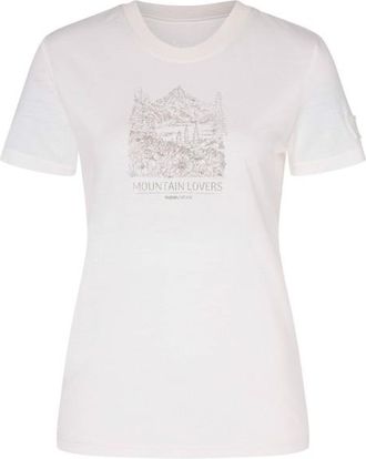 super.natural Mountain Lovers Bio Jersey Tee Merinoshirt f&uuml;r Damen | wei&szlig;/grau