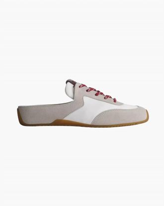 Rag & Bone Womens Retro Runner Slim Ultra Mule In White Taupe