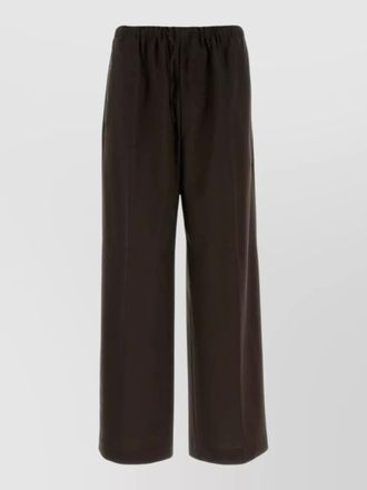 HUGO BOSS wide leg cotton trousers single back pocket