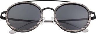 Earth Unisex Black Round Sunglasses ESG048GB