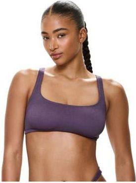 Gottex Tubular Square Neck Bikini Top in Aubergine at Nordstrom