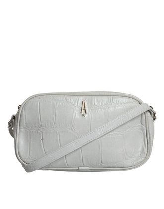 Aniye By Croc Print Leather Crossbody Sling Womens Bag (Pre-Owned)