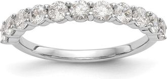 Diamond2Deal 14k White Gold Lab Grown Diamond Wedding Band Ring 1Ct Clarity- VS Color- G-H