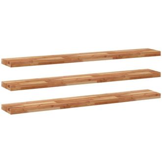 vidaXL Estante Flotante 3 Uds Madera Acacia Acabado Aceite 140x20x4 Cm Vidaxl