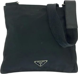 Prada Pre-owned Cross Body Bags, female, Black, Size: ONE SIZE Pre-owned Nylon crossbody-bags
