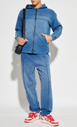 Diesel Hoodie S-BLAXT-HOOD-ZIP-NEW, Mens, Blue