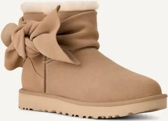 UGG Womens Classic Mini Bow Boot In Sand