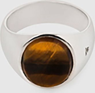 Tom Wood Chevali&egrave;re Oval Argent OEil de Tigre
