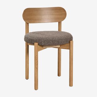 Sklum Pack De 2 Sillas De Comedor En Madera De Roble Tapizadas Bianca Sklum