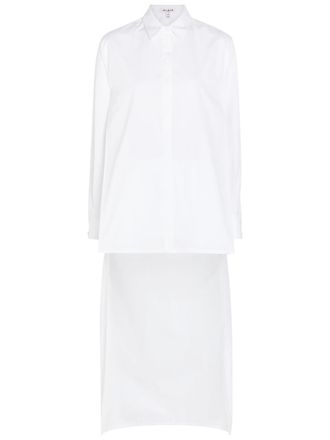 Alaia Asymmetric Cotton-poplin Shirt - White - 40 (UK12 / M)